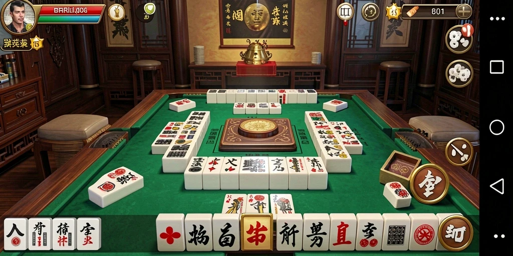 Tampilan gameplay seru BARU01 yang penuh tantangan Mahjong.