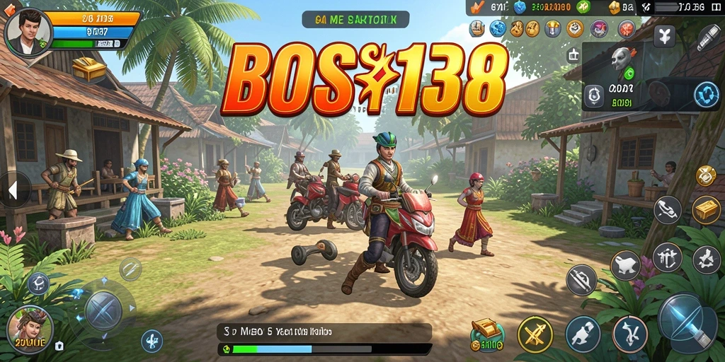 Tampilan gameplay menarik dari BOS138 yang penuh warna.