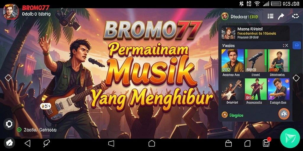 Tampilan gameplay BROMO77 yang penuh warna dan interaktif.