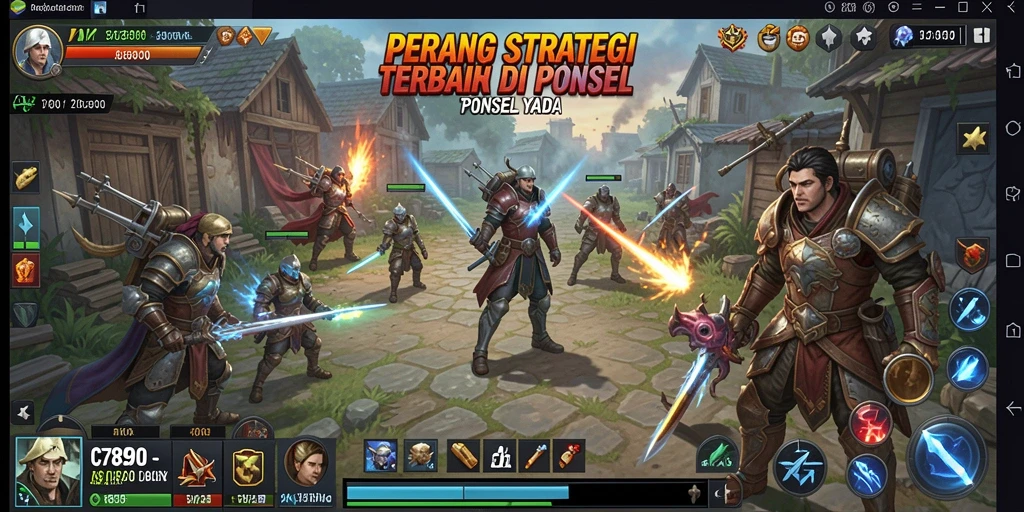 Tampilan gameplay strategis dalam C7890 yang mendebarkan.