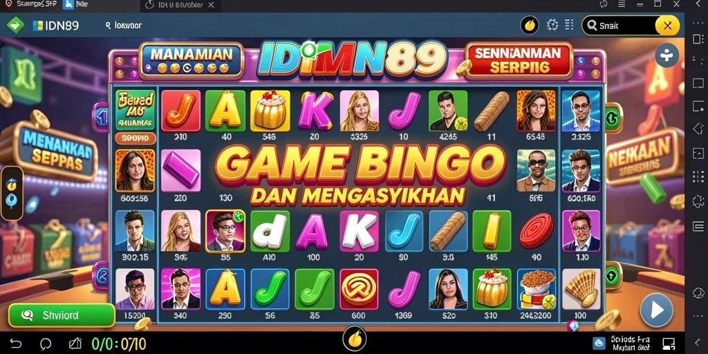 Tangkapan layar gameplay IDN89 yang menampilkan suasana permainan Bingo yang menggembirakan.