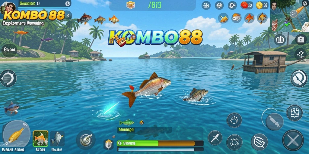 Tangkapan ikan besar di KOMBO88, aksi seru dalam permainan Fishing.