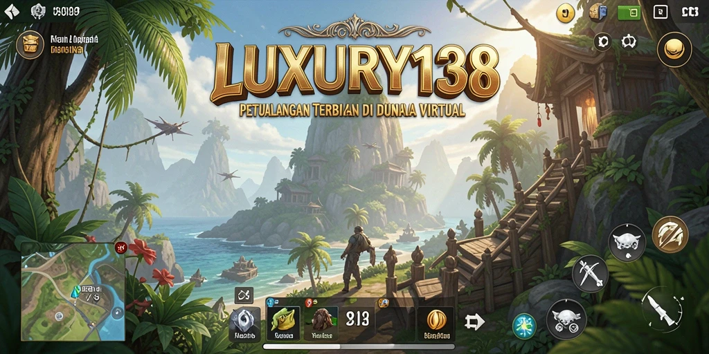 Tangkapan layar menampilkan aksi seru dalam dunia terbuka LUXURY138.