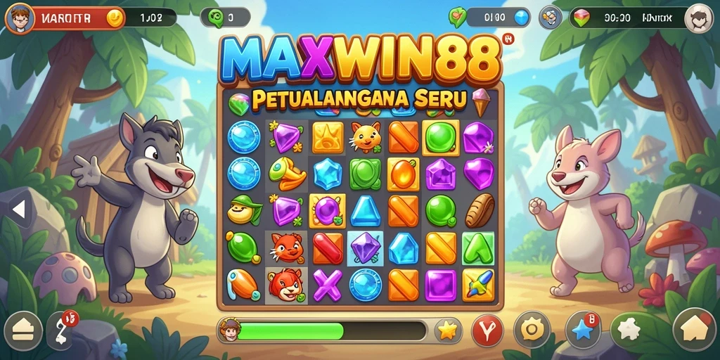 Gameplay seru mencocokkan permata di MAXWIN88.