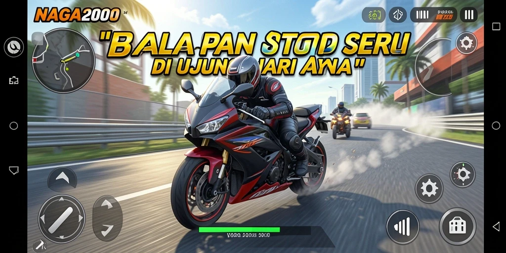 Tampilan menegangkan dari balapan motor seru NAGA2000.