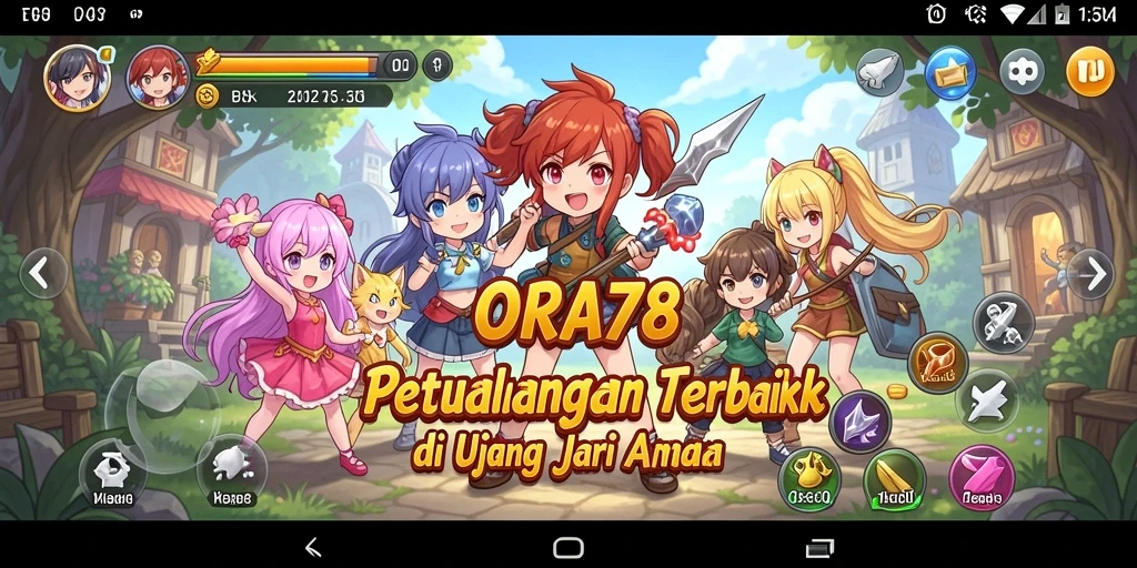 Screenshot gameplay anime ORA78, menampilkan aksi karakter yang dinamis.