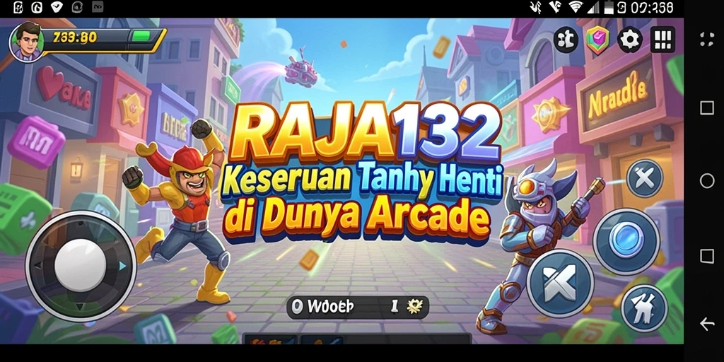 Tampilan menarik dari gameplay seru RAJA132 di arena Arcade.