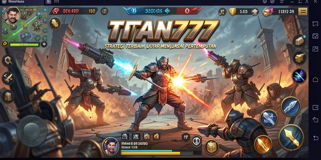 Tampilan menarik dari gameplay strategis TITAN777 yang mendebarkan.